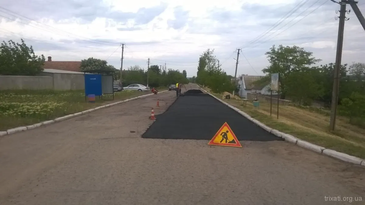 Ремонт доріг у Трихатах