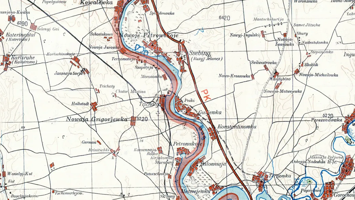 Німецька мапа від 1943 року